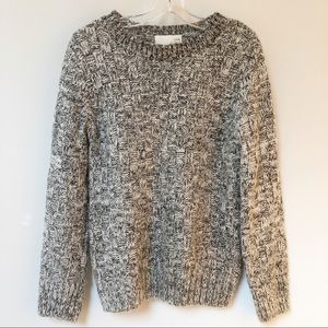 J.O.A. Crew Neck Marbled Heather Gray Sweater SZ M